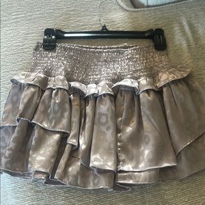 Silver cheetah skirt
